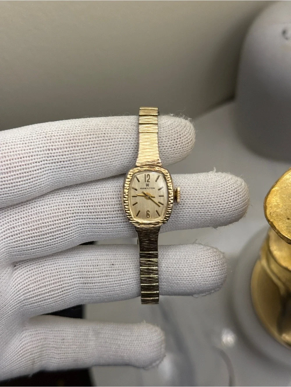 Hamilton Women's Gold-Tone Vintage 10k gold  Watch Rare collection (not working